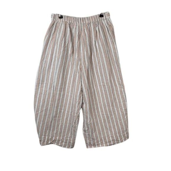 American Eagle Linen Blend High-Waisted Side Button Culottes Lined Size Medium - Picture 4 of 13